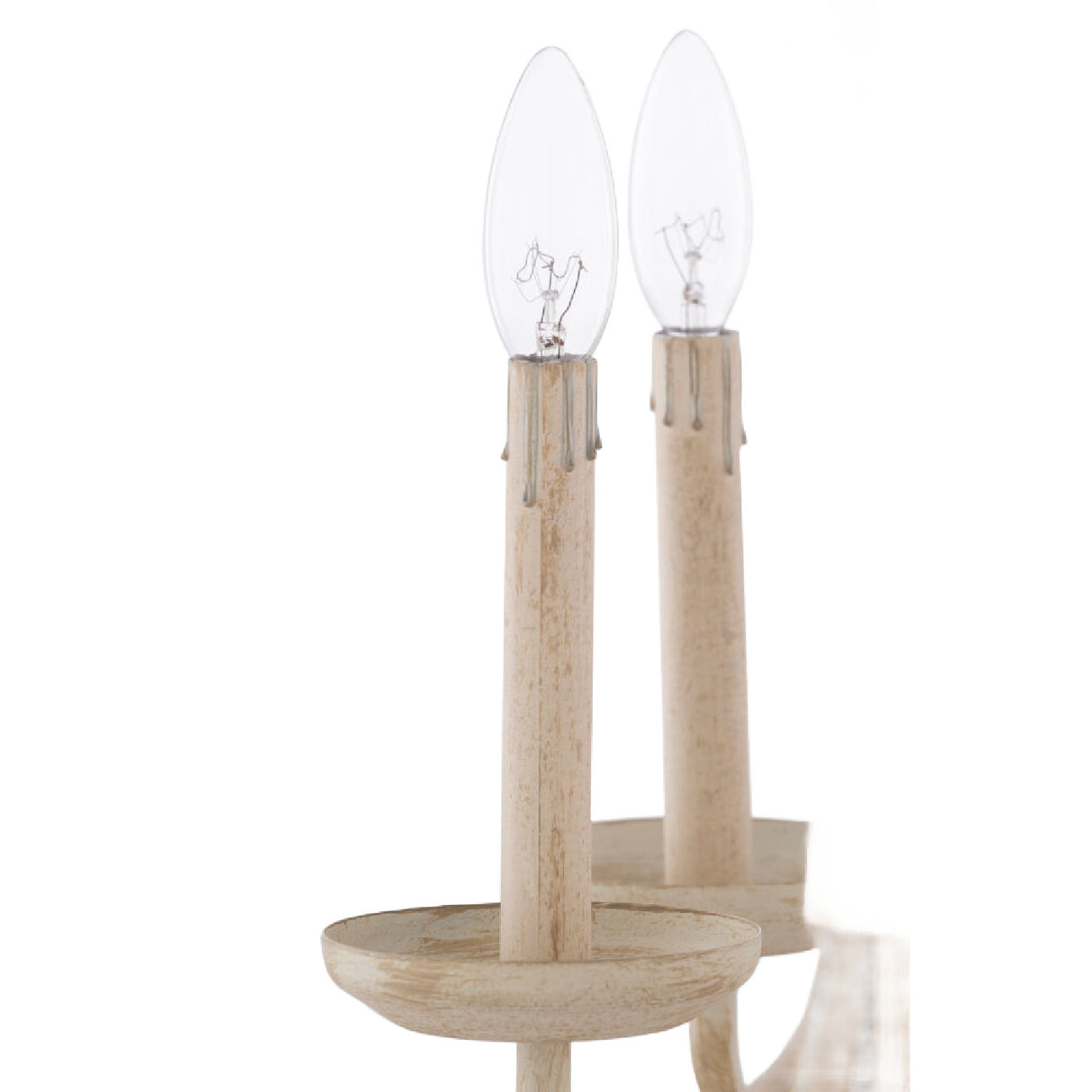 Modern European furniture - Whitewashed Wooden 4-Light Chandelier - www.oroa.com | Oroa.com