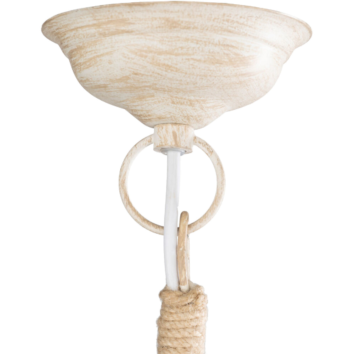 Modern European furniture - Whitewashed Wooden 4-Light Chandelier - www.oroa.com | Oroa.com