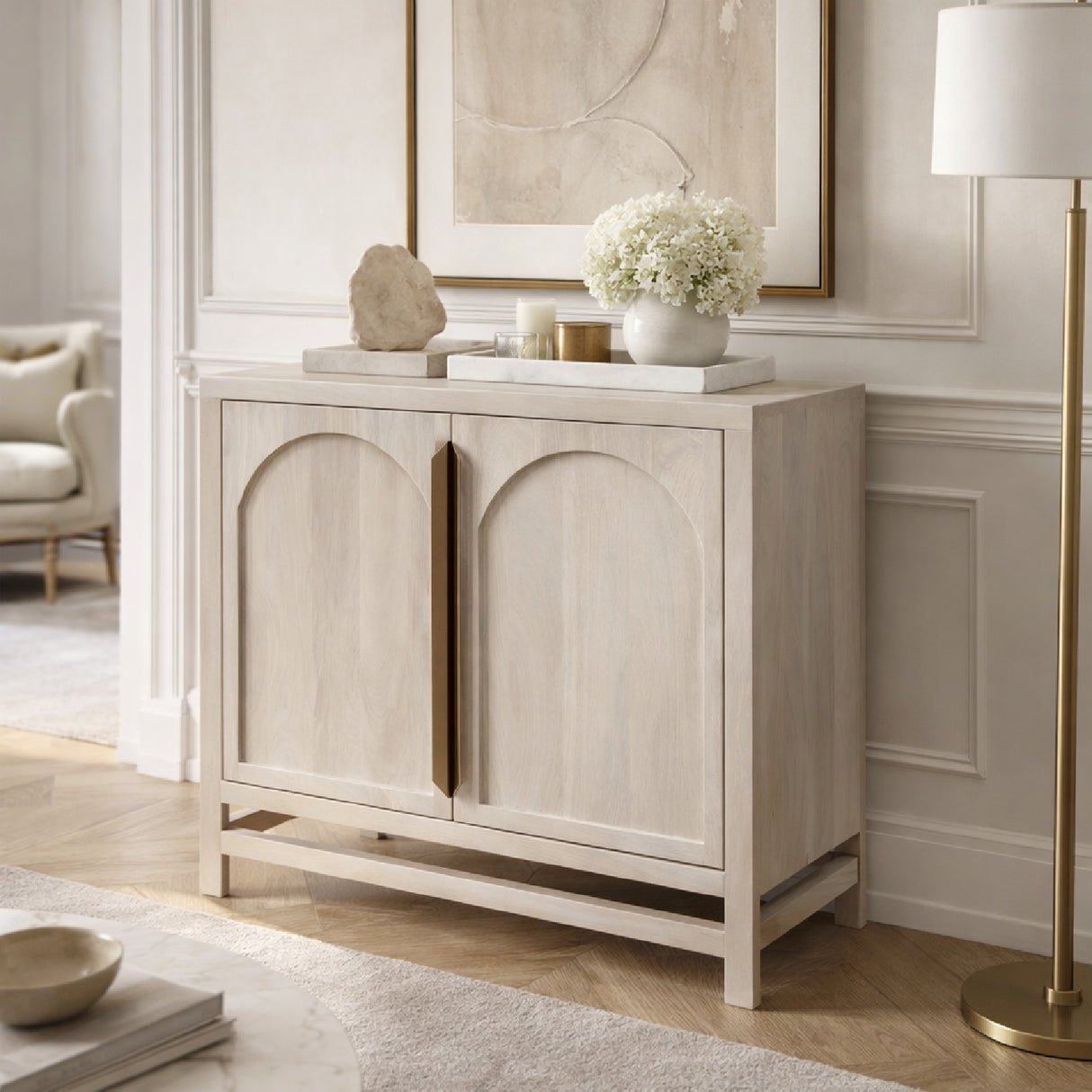 Modern furniture - Mango Wood 2-Door Cabinet - www.oroa.com | Oroa.com
