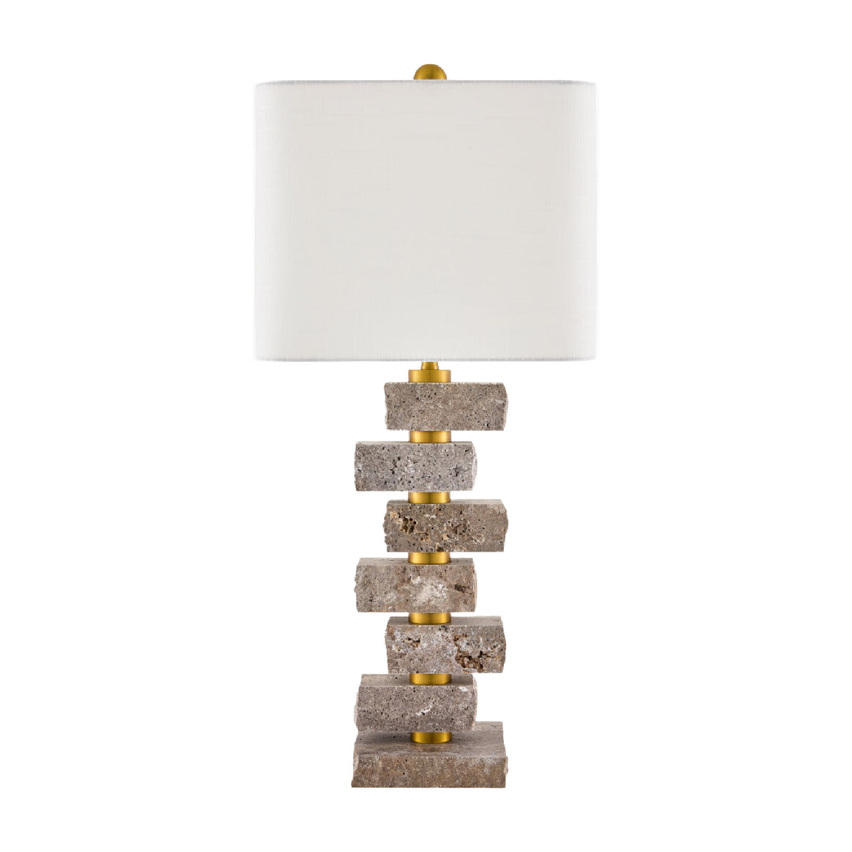 Modern European furniture - Organic Marble Stacked Table Lamp - www.oroa.com | Oroa.com