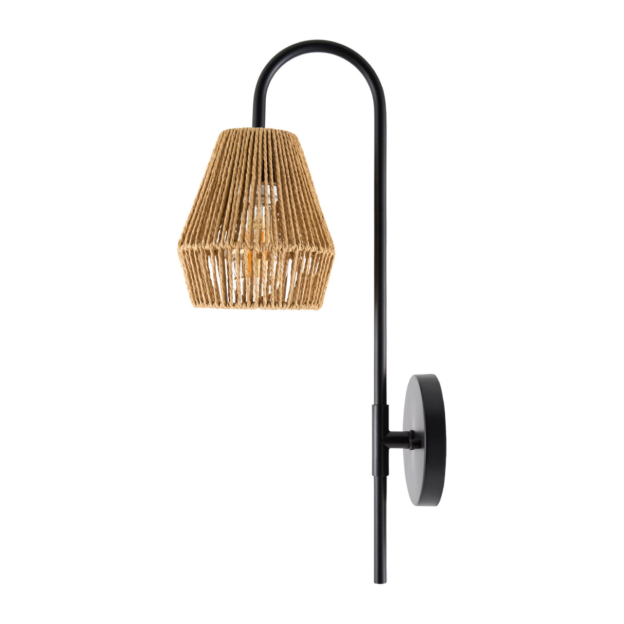 Modern European furniture - Curved Metal Rattan Wall Lamp - www.oroa.com | Oroa.com