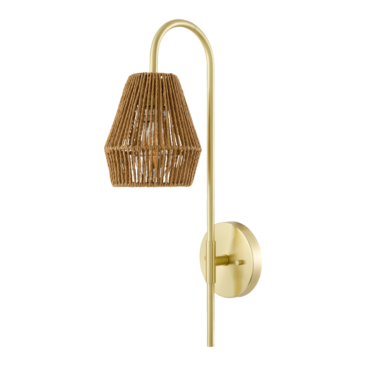 Modern European furniture - Curved Metal Rattan Wall Lamp - www.oroa.com | Oroa.com
