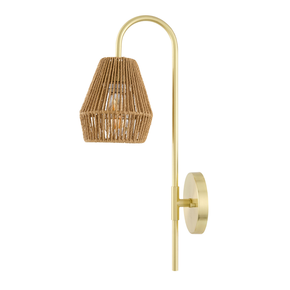 Modern European furniture - Curved Metal Rattan Wall Lamp - www.oroa.com | Oroa.com