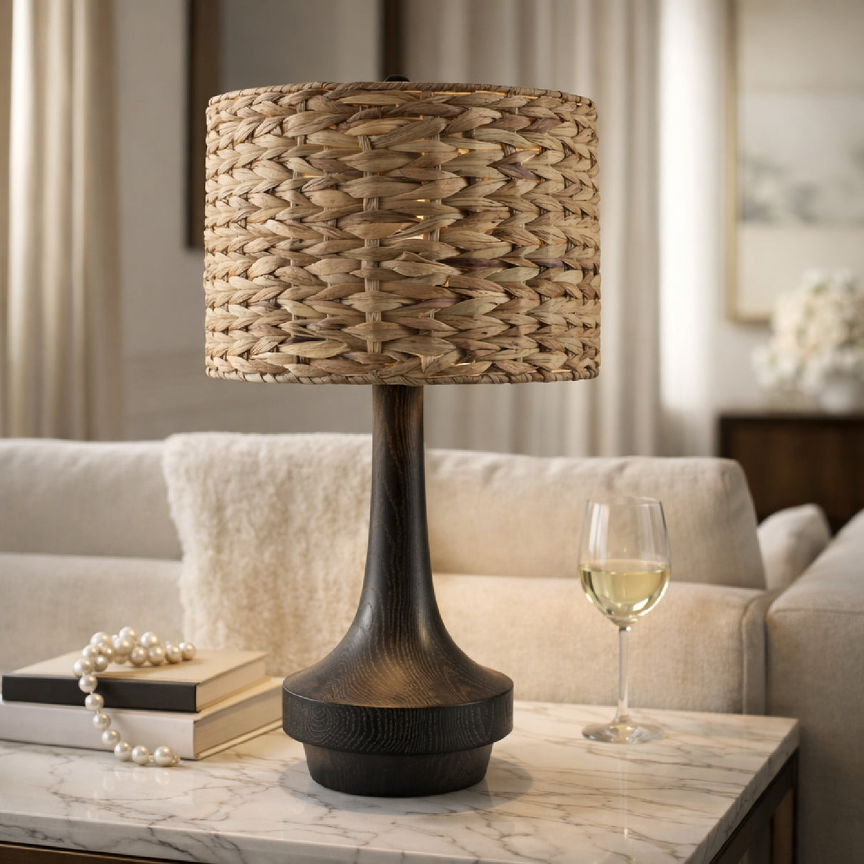 Modern European furniture - Braided Shade Accent Table Lamp - www.oroa.com | Oroa.com