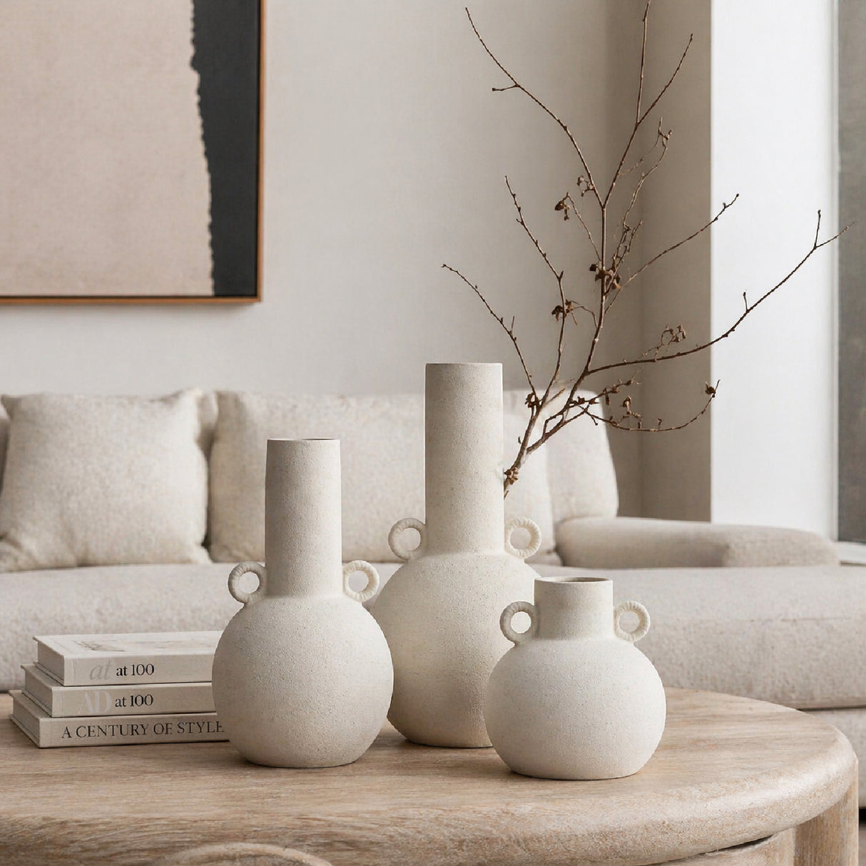 Modern European furniture - Long-Necked Ceramic Vases (3) - www.oroa.com | Oroa.com