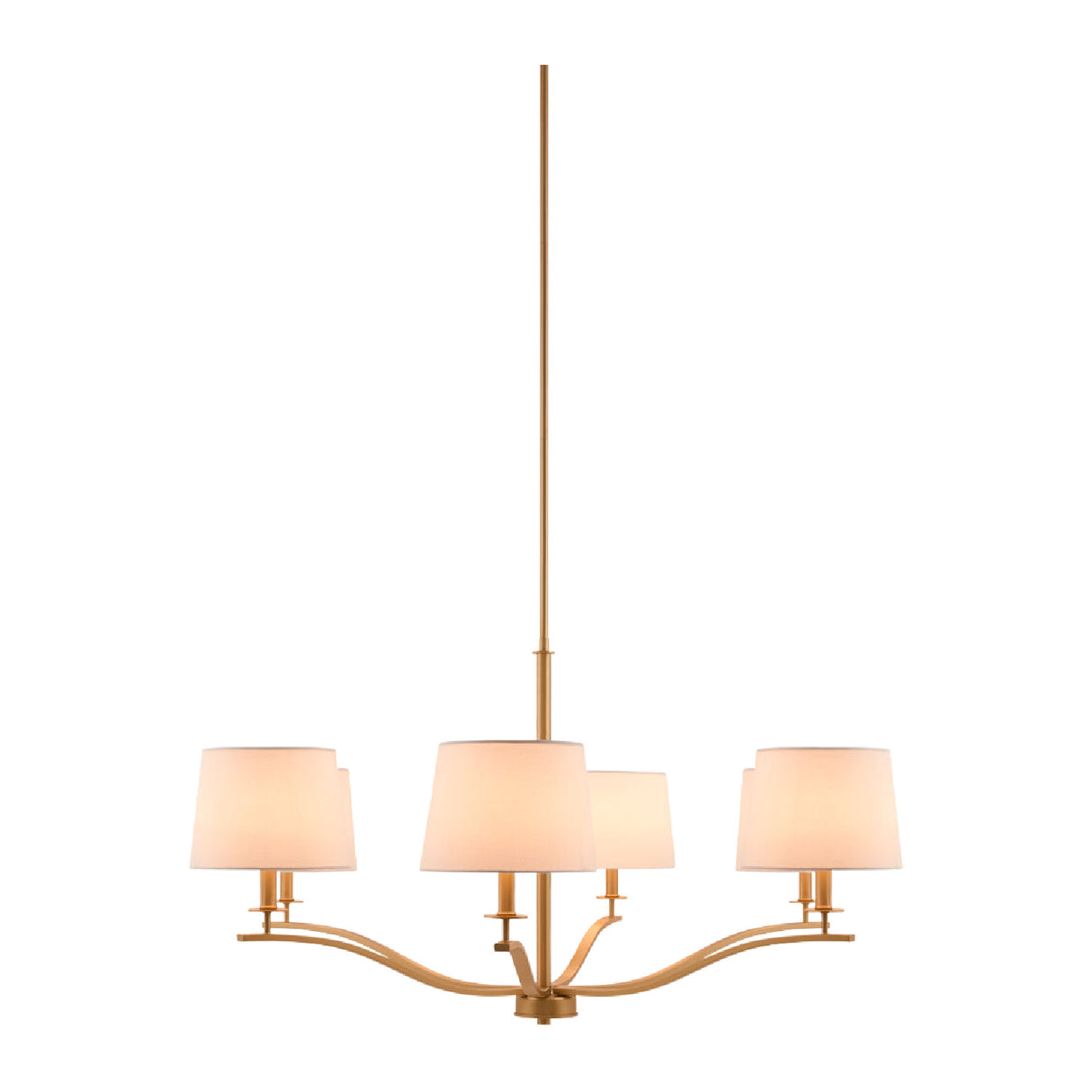 Modern European furniture - White Linen 6-Light Chandelier - www.oroa.com | Oroa.com