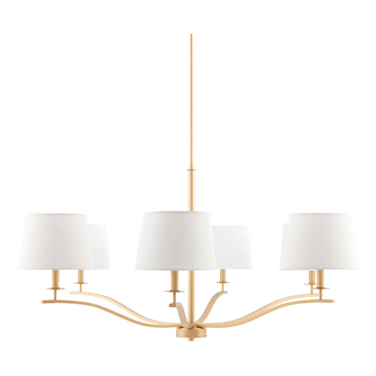 Modern European furniture - White Linen 6-Light Chandelier - www.oroa.com | Oroa.com