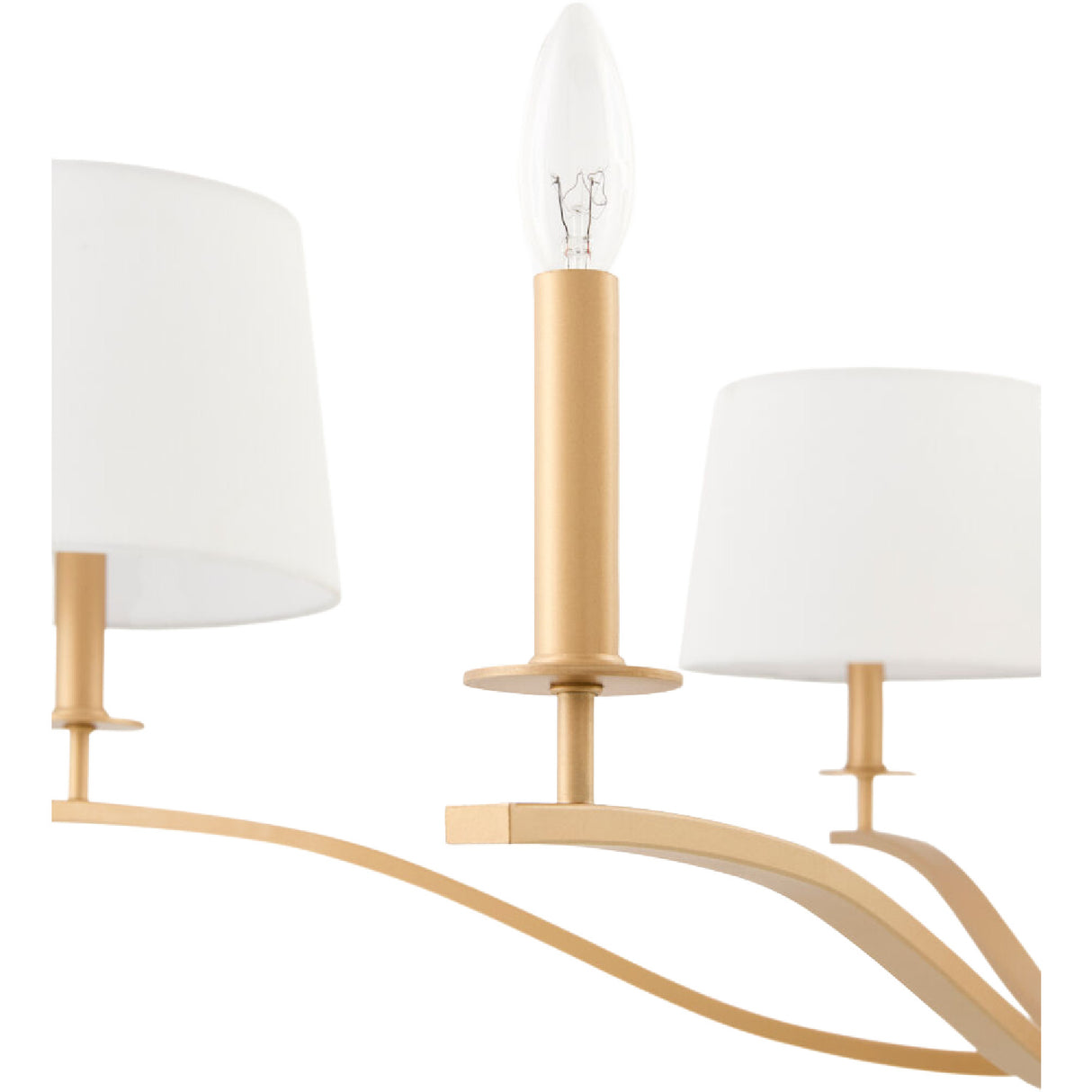 Modern European furniture - White Linen 6-Light Chandelier - www.oroa.com | Oroa.com