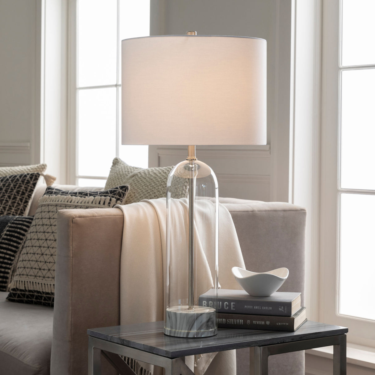 Modern European furniture - Clear Glass Body Table Lamp - www.oroa.com | Oroa.com