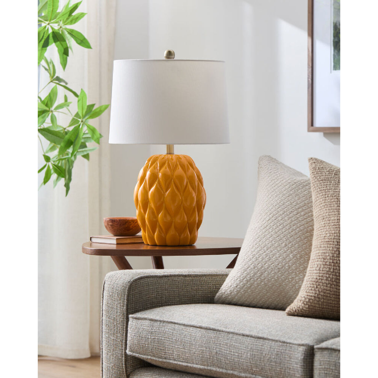 Modern European furniture - Reliefed Ceramic Accent Table Lamp - www.oroa.com | Oroa.com