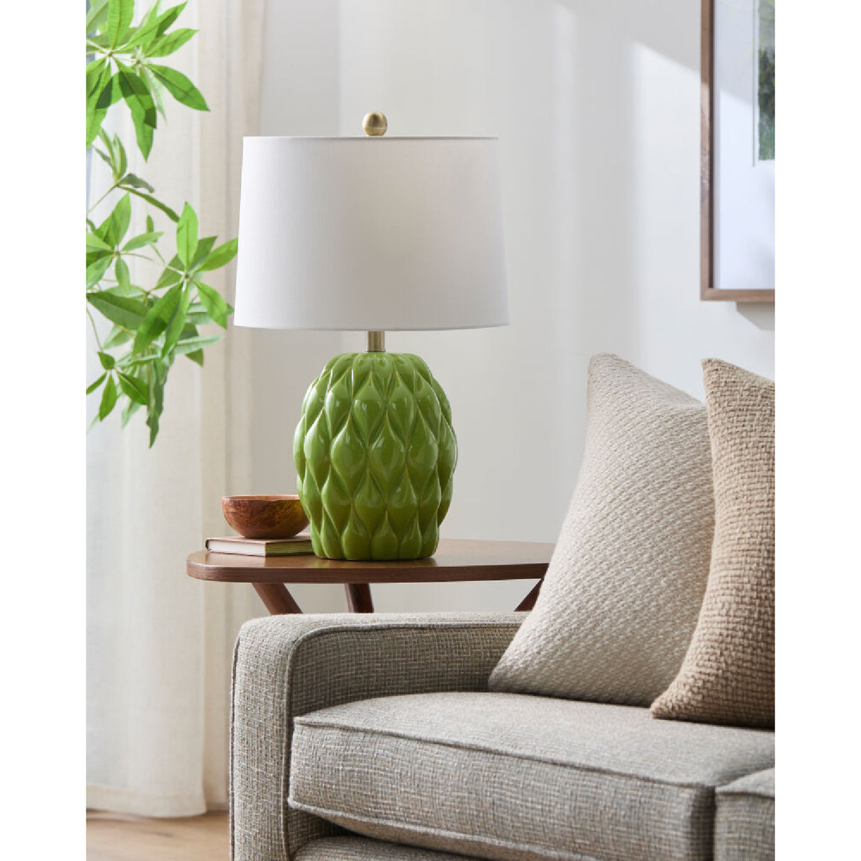 Modern European furniture - Reliefed Ceramic Accent Table Lamp - www.oroa.com | Oroa.com