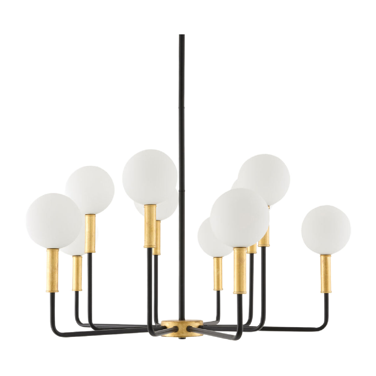 Modern European furniture - 10-Light White Glass Chandelier - www.oroa.com | Oroa.com