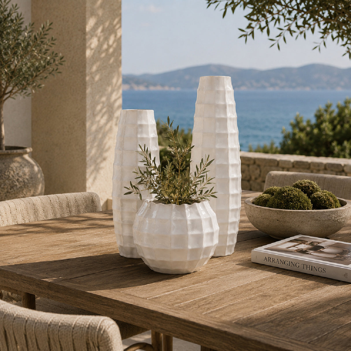 Modern European furniture - Glazed Ceramic Outdoor Vases (3) - www.oroa.com | Oroa.com