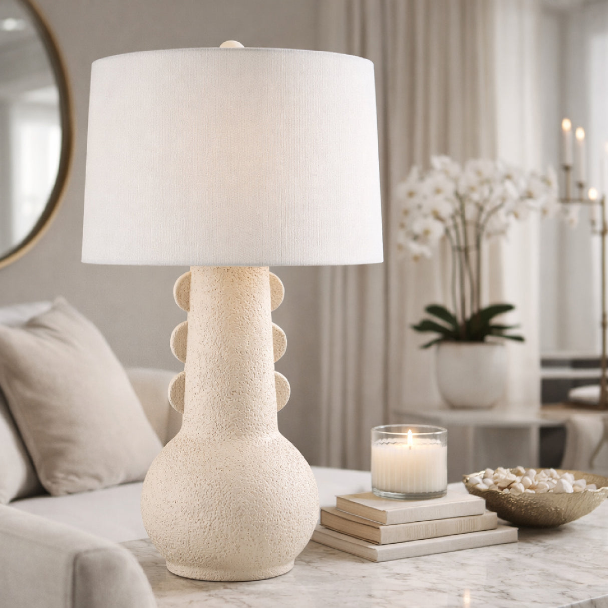 Modern European furniture - Painted Base Table Lamp - www.oroa.com | Oroa.com