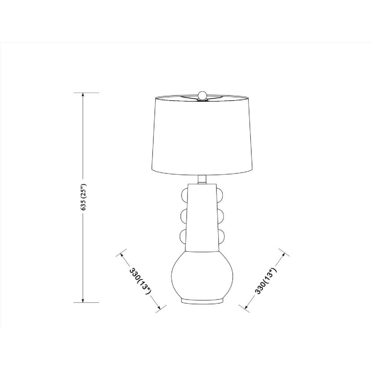 Modern European furniture - Painted Base Table Lamp - www.oroa.com | Oroa.com