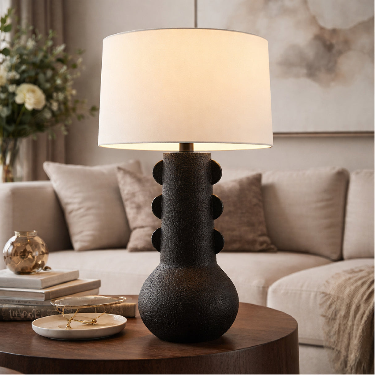 Modern European furniture - Painted Base Table Lamp - www.oroa.com | Oroa.com