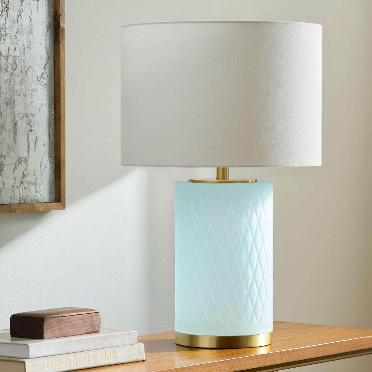 Modern European furniture - Glass Base Accent Table Lamp - www.oroa.com | Oroa.com