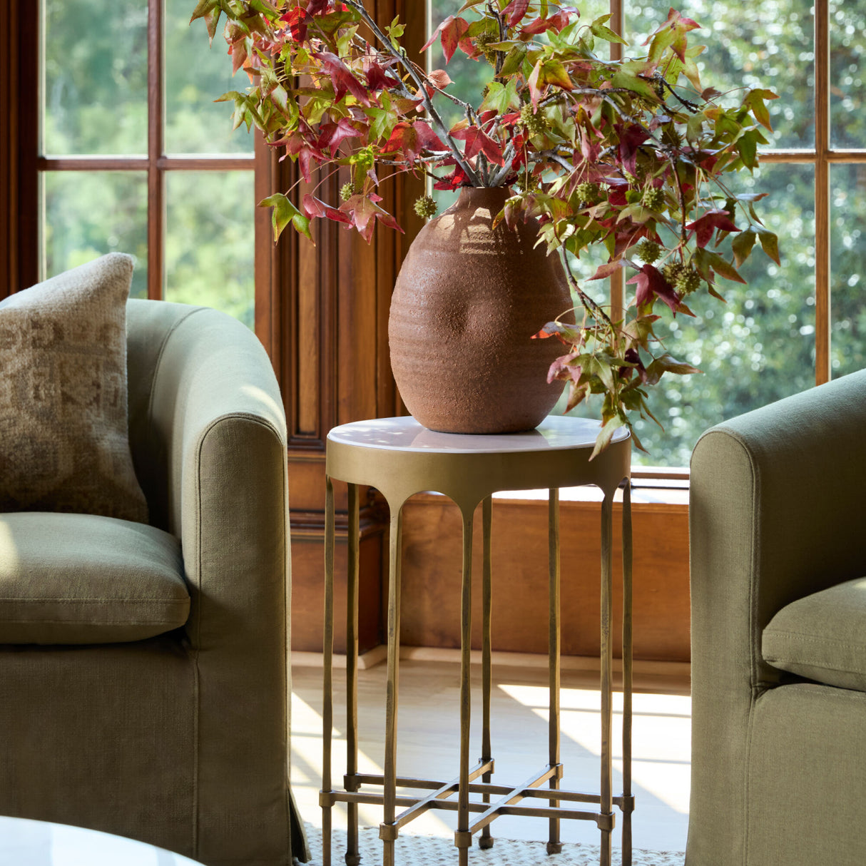 Modern European furniture - Terracotta Glazed Ceramic Vase - www.oroa.com | Oroa.com