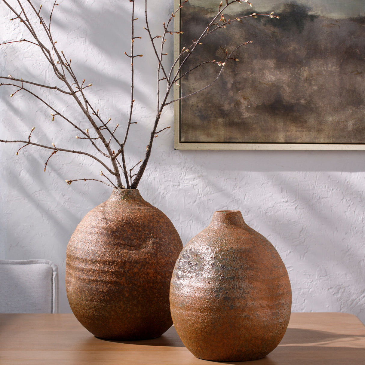 Modern European furniture - Terracotta Glazed Ceramic Vase - www.oroa.com | Oroa.com