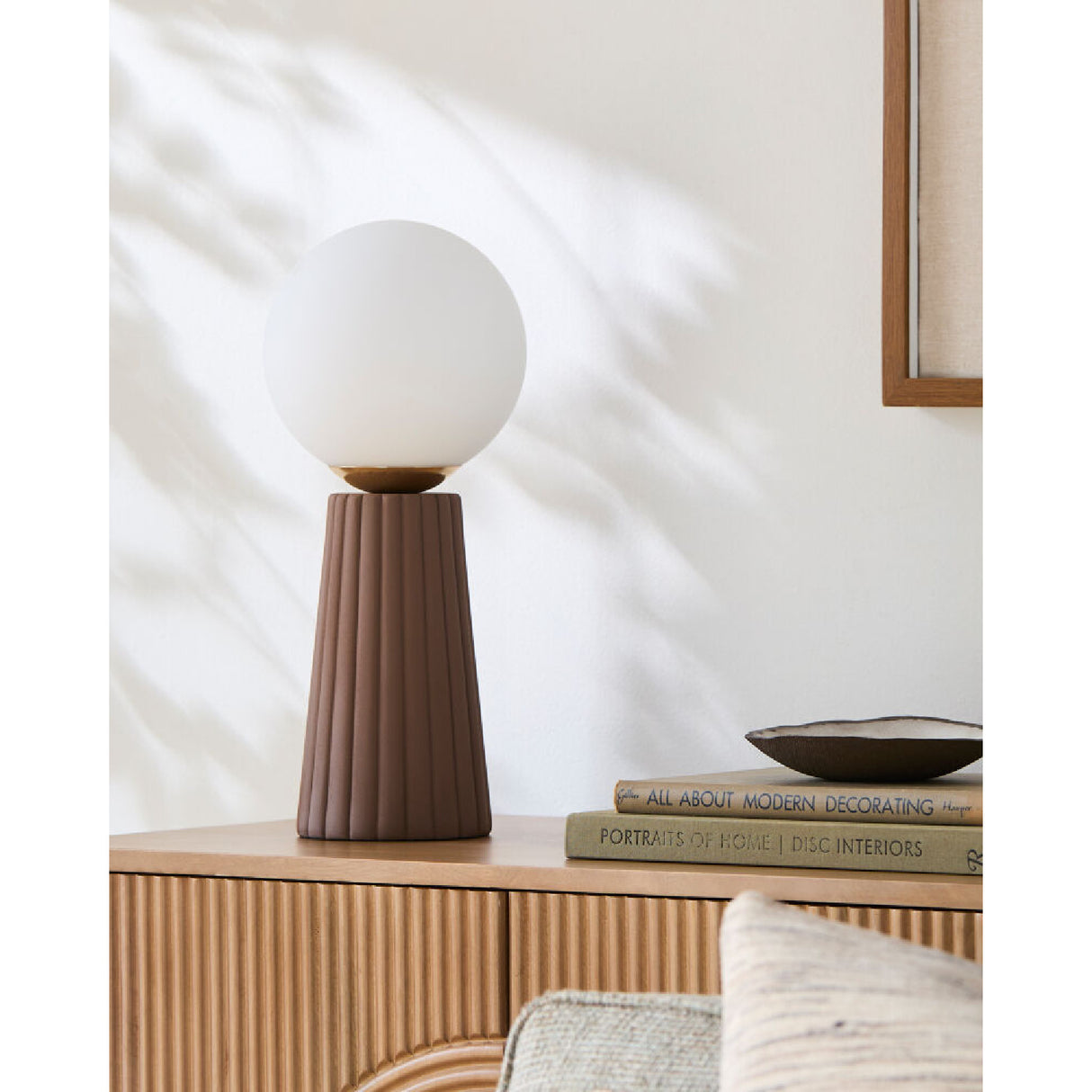 Modern European furniture - Fluted Ceramic Glass Table Lamp - www.oroa.com | Oroa.com