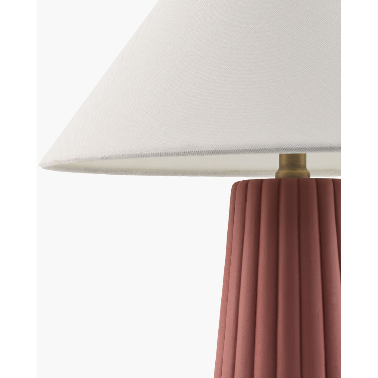 Modern European furniture - Fluted Ceramic Linen Table Lamp - www.oroa.com | Oroa.com