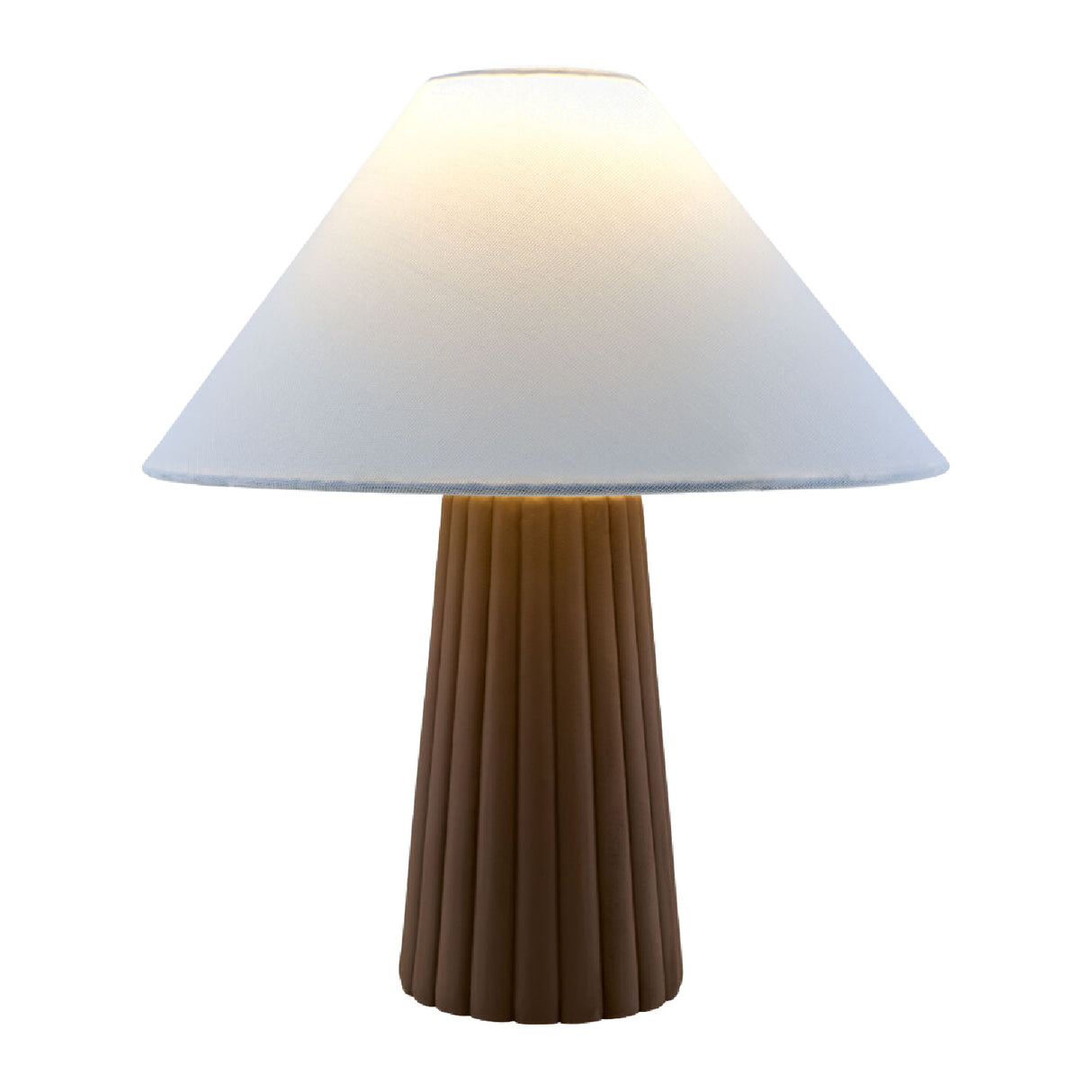 Modern European furniture - Fluted Ceramic Linen Table Lamp - www.oroa.com | Oroa.com