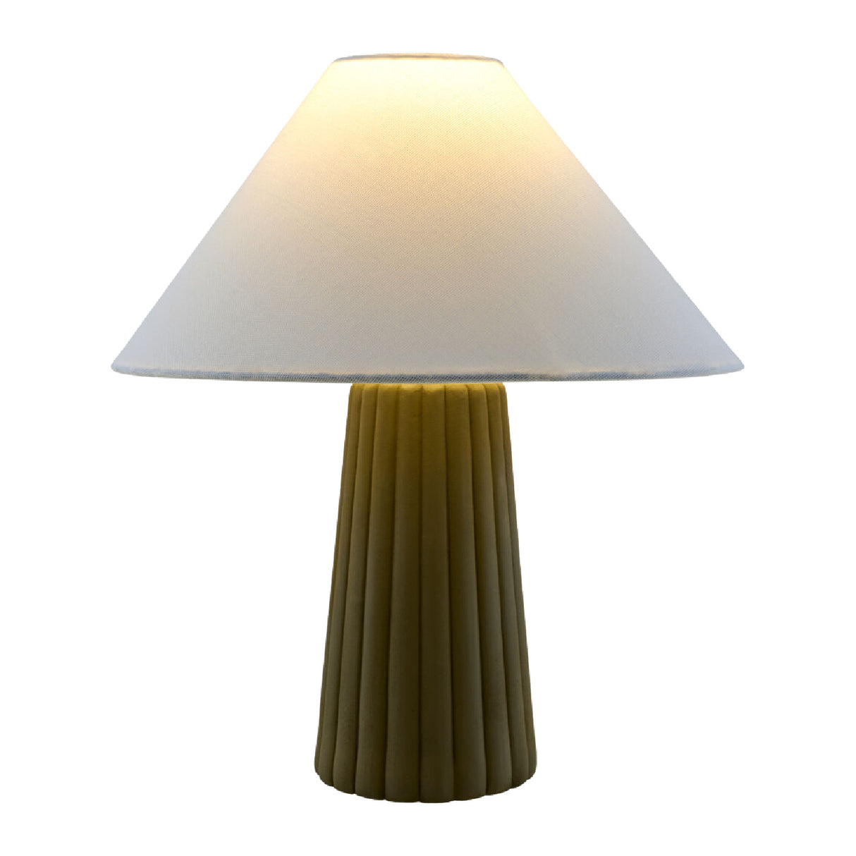 Modern European furniture - Fluted Ceramic Linen Table Lamp - www.oroa.com | Oroa.com