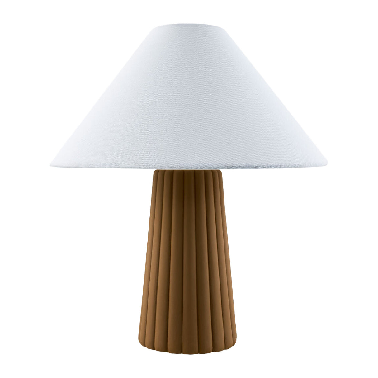 Modern European furniture - Fluted Ceramic Linen Table Lamp - www.oroa.com | Oroa.com