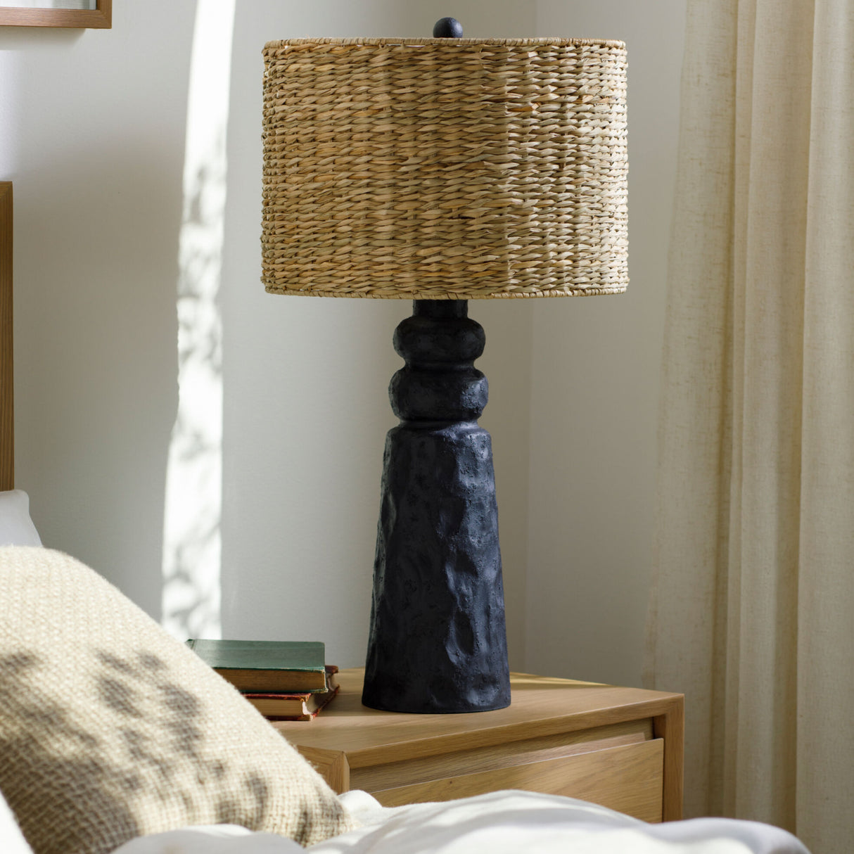 Modern European furniture - Woven Seagrass Accent Table Lamp - www.oroa.com | Oroa.com