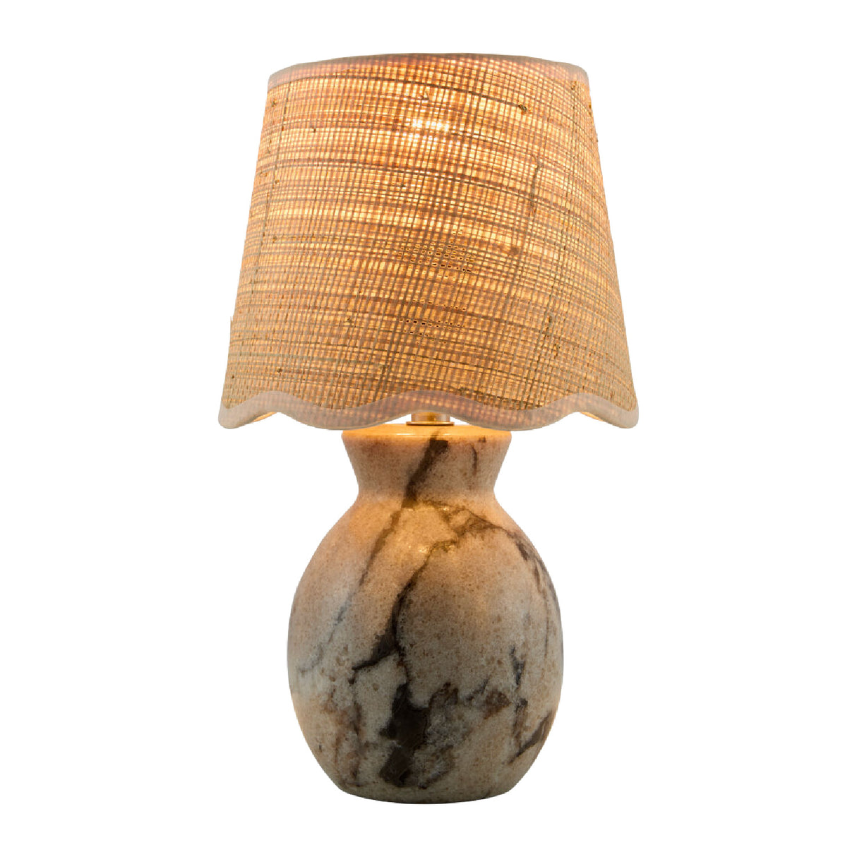 Modern European furniture - Natural Brown Marble Table Lamp - www.oroa.com | Oroa.com