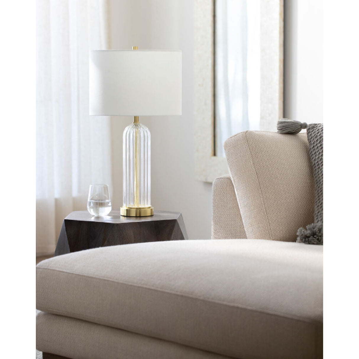 Modern European furniture - Glass Base Accent Table Lamp - www.oroa.com | Oroa.com