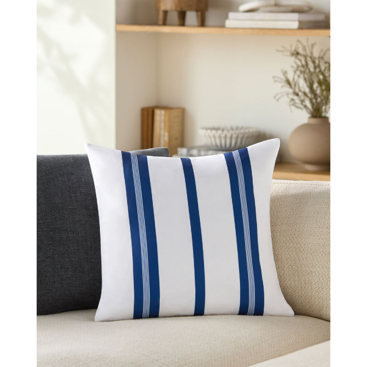 Modern European furniture - Blue Stripes Down Insert Pillow - www.oroa.com | Oroa.com