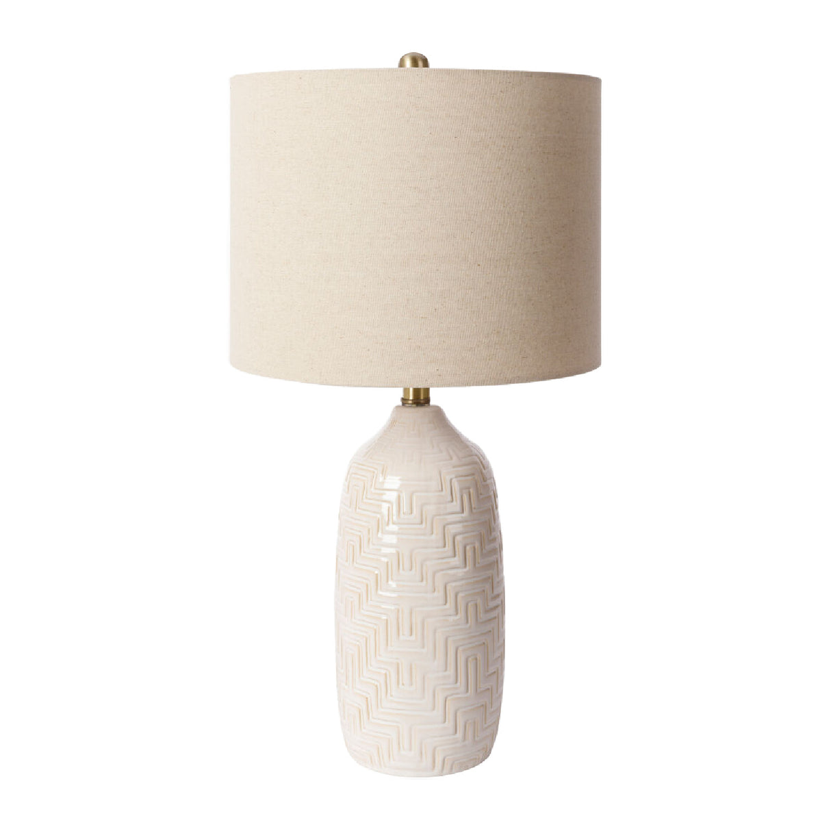 Modern European furniture - Glazed White Ceramic Table Lamp - www.oroa.com | Oroa.com