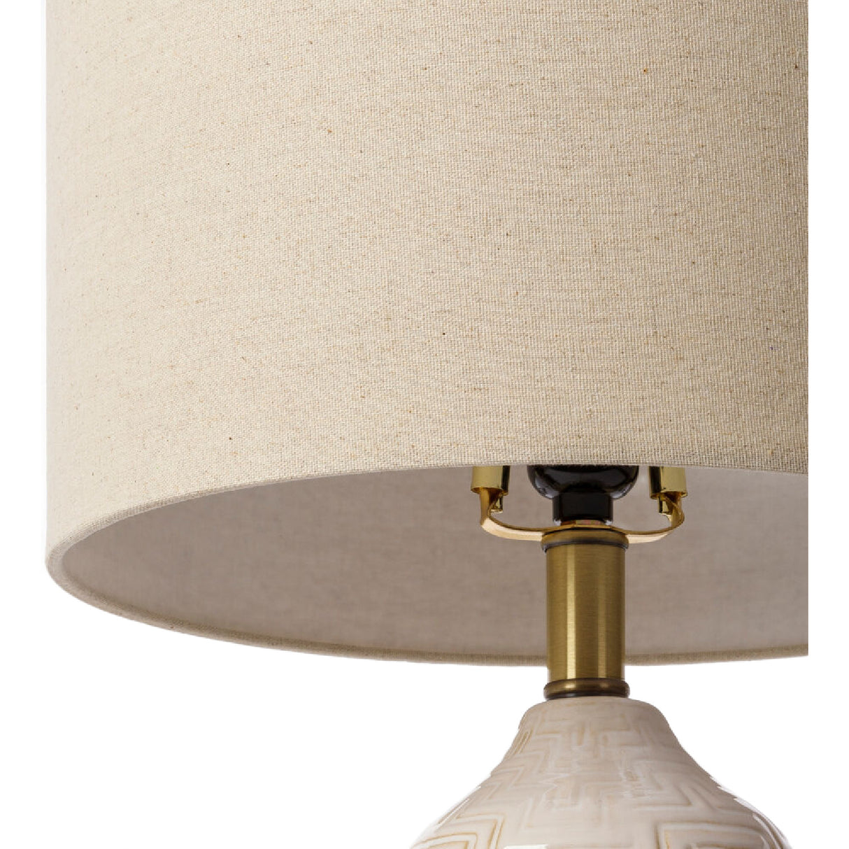 Modern European furniture - Glazed White Ceramic Table Lamp - www.oroa.com | Oroa.com