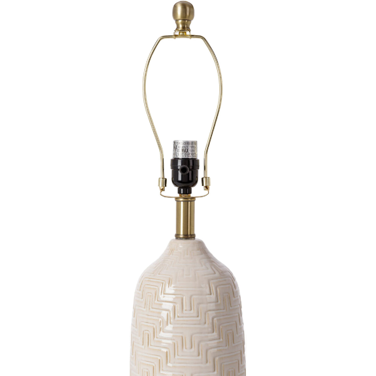 Modern European furniture - Glazed White Ceramic Table Lamp - www.oroa.com | Oroa.com