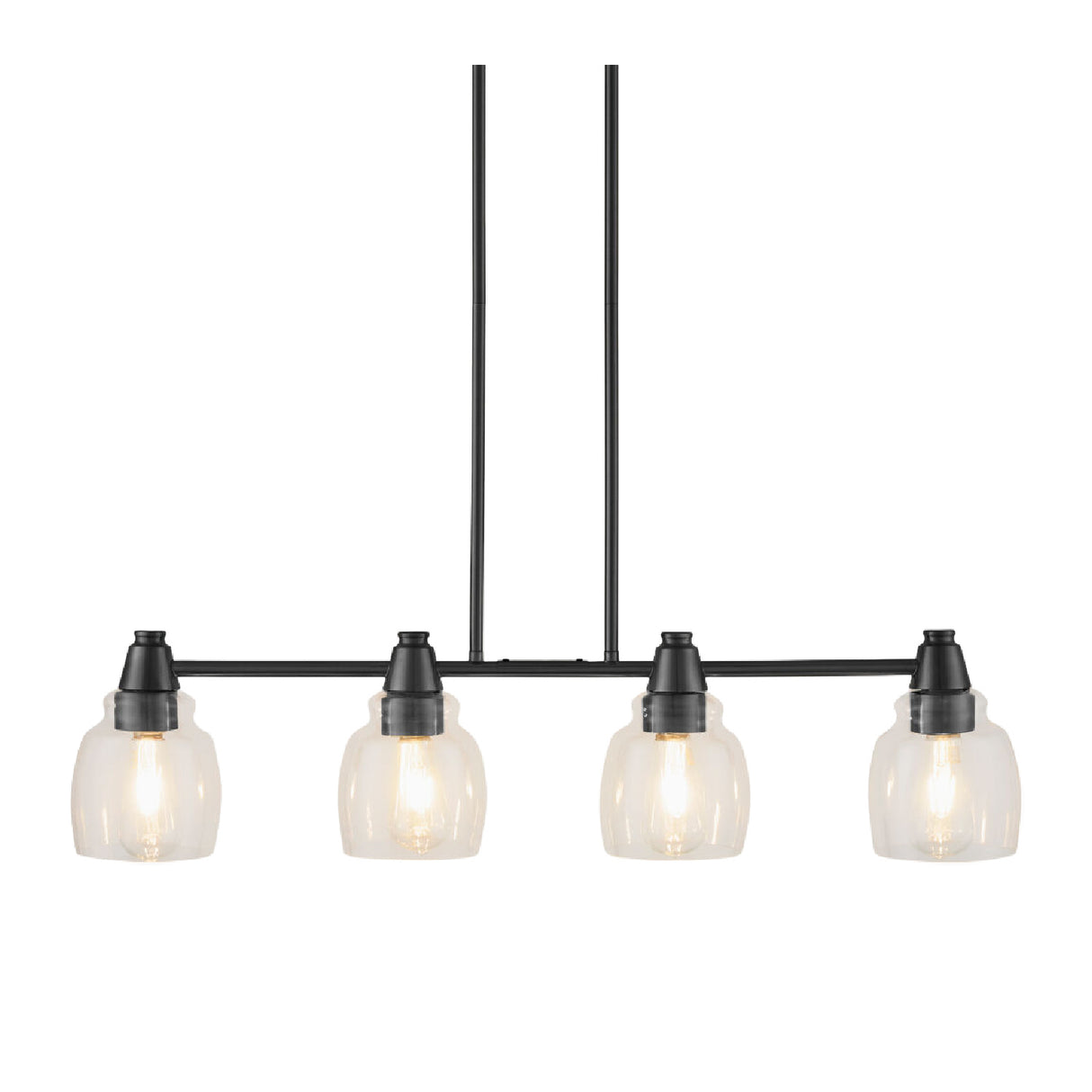 Modern European furniture - 4-Light Glass Linear Chandelier - www.oroa.com | Oroa.com