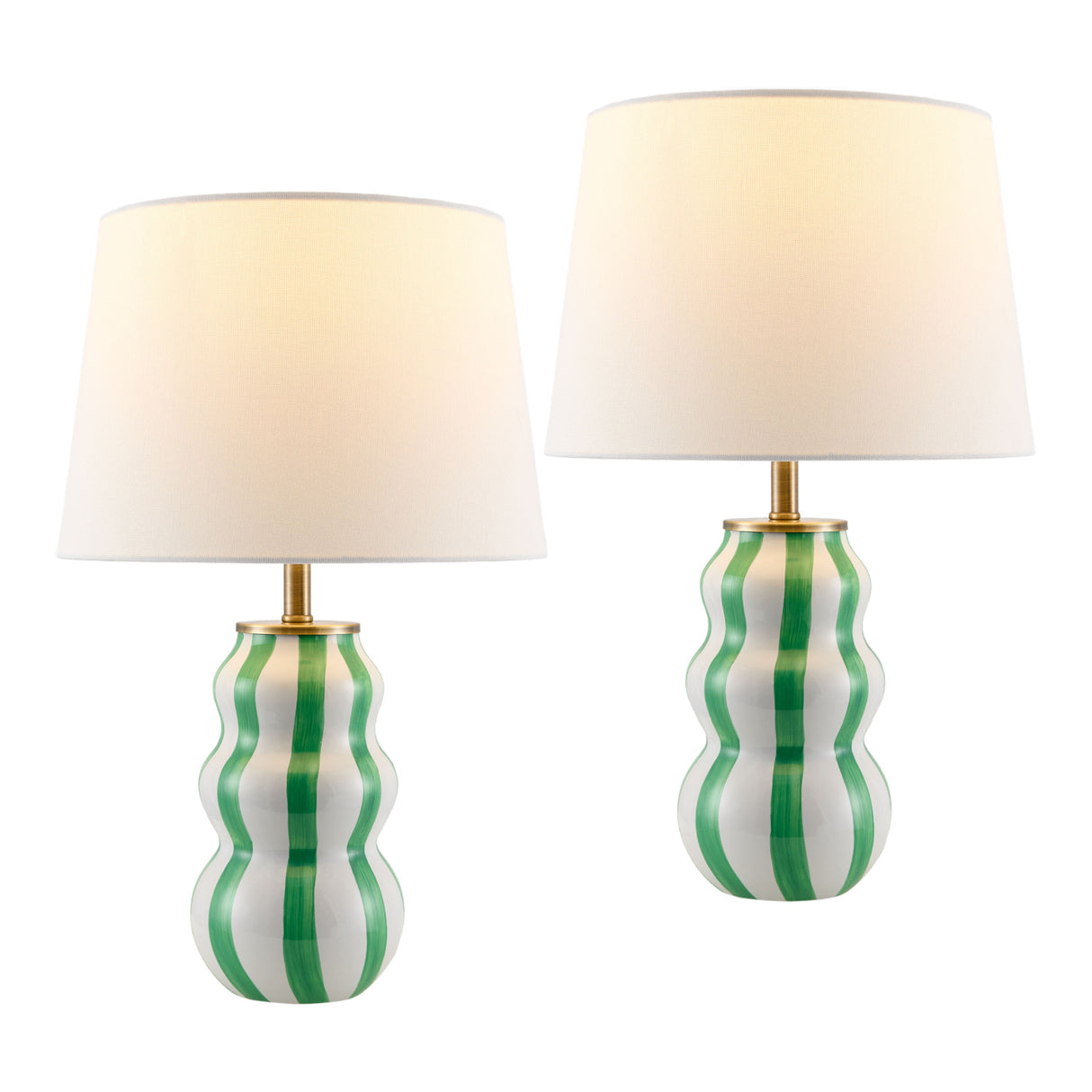 Modern European furniture - Wavy Stripes Ceramic Table Lamps (2) - www.oroa.com | Oroa.com