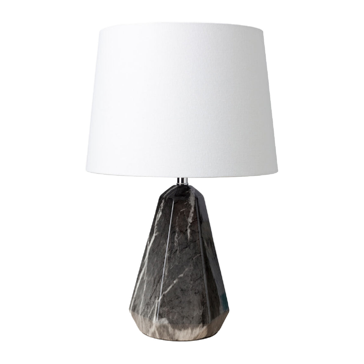 Modern European furniture - Marbled Black Accent Table Lamp - www.oroa.com | Oroa.com