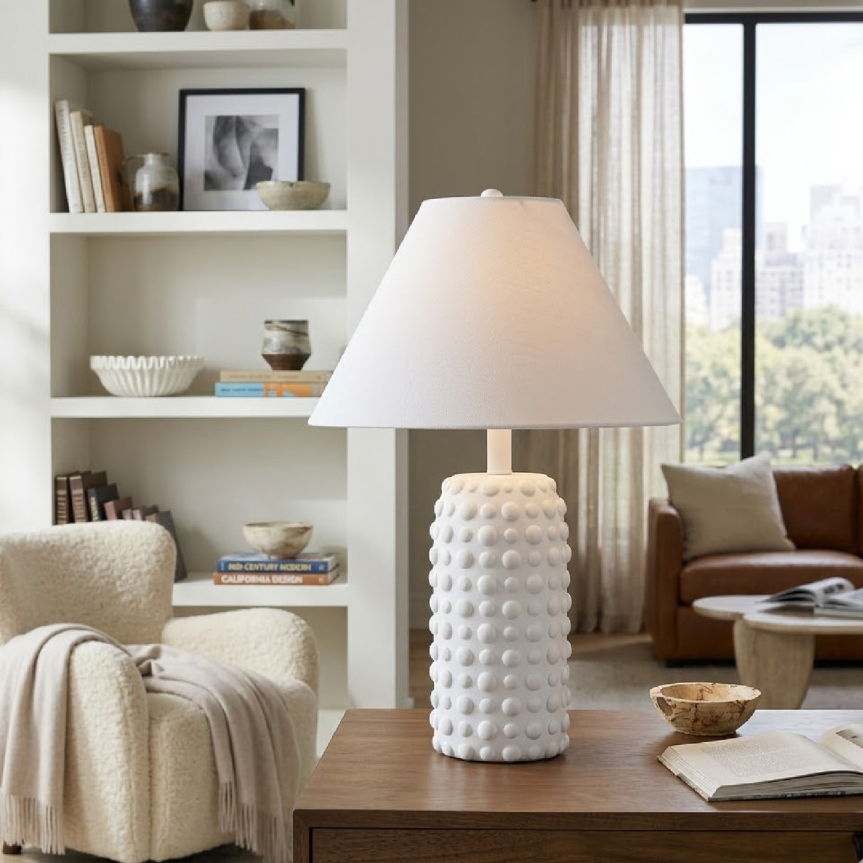 Modern European furniture - Bobbled Base Accent Table Lamp - www.oroa.com | Oroa.com