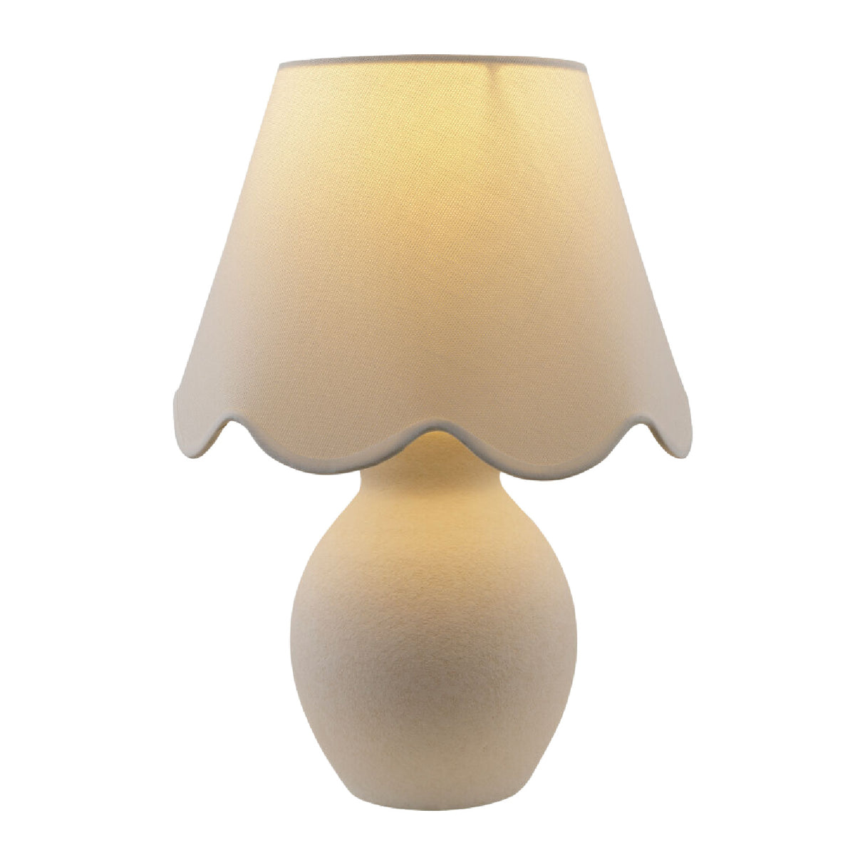 Modern European furniture - Scalloped White Cotton Table Lamp - www.oroa.com | Oroa.com