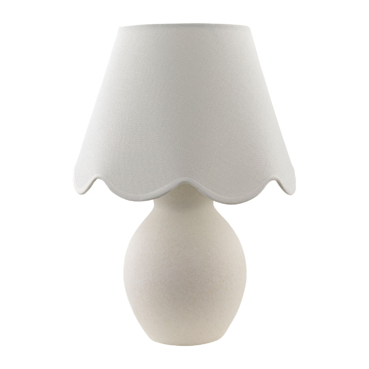 Modern European furniture - Scalloped White Cotton Table Lamp - www.oroa.com | Oroa.com