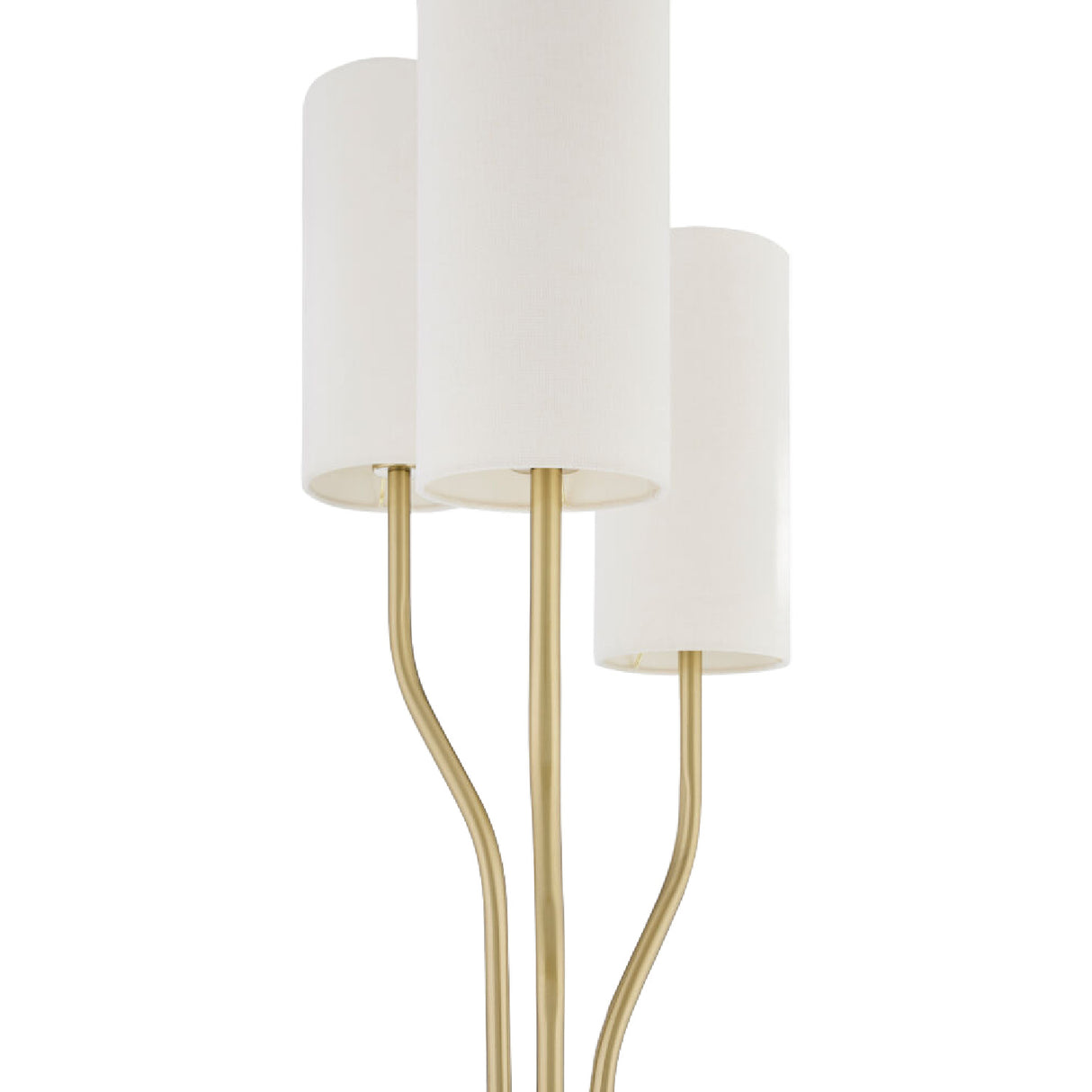 Modern European furniture - White Linen 3-Light Floor Lamp - www.oroa.com | Oroa.com