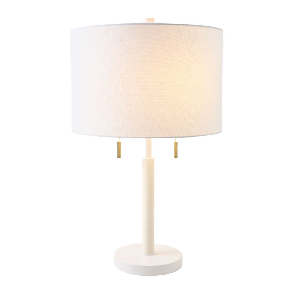 Modern European furniture - Drum Linen Shade Table Lamp - www.oroa.com | Oroa.com