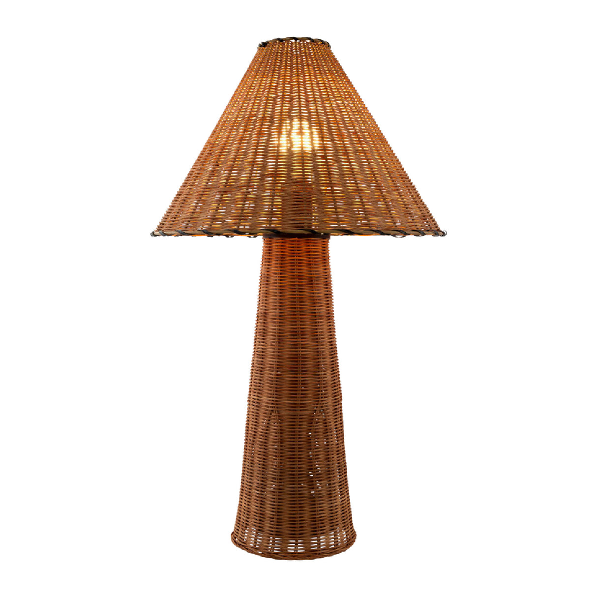 Modern European furniture - Empire Brown Rattan Table Lamp - www.oroa.com | Oroa.com