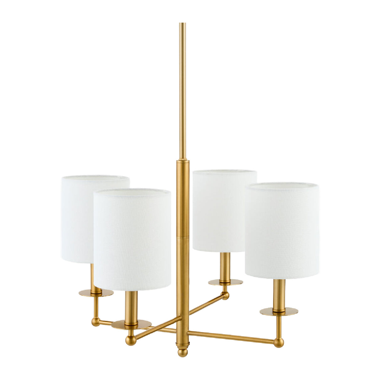 Modern European furniture - White Linen Shades Chandelier - www.oroa.com | Oroa.com