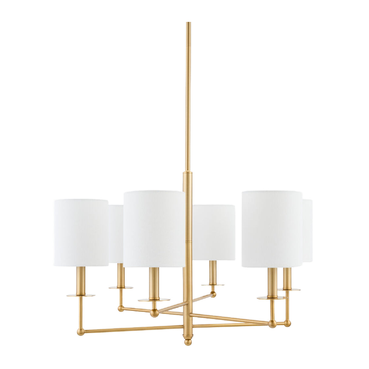 Modern European furniture - White Linen Shades Chandelier - www.oroa.com | Oroa.com