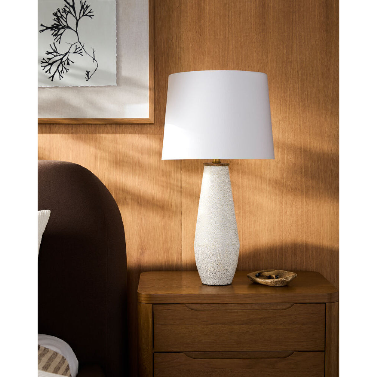 Modern European furniture - White Cotton Accent Table Lamp - www.oroa.com | Oroa.com