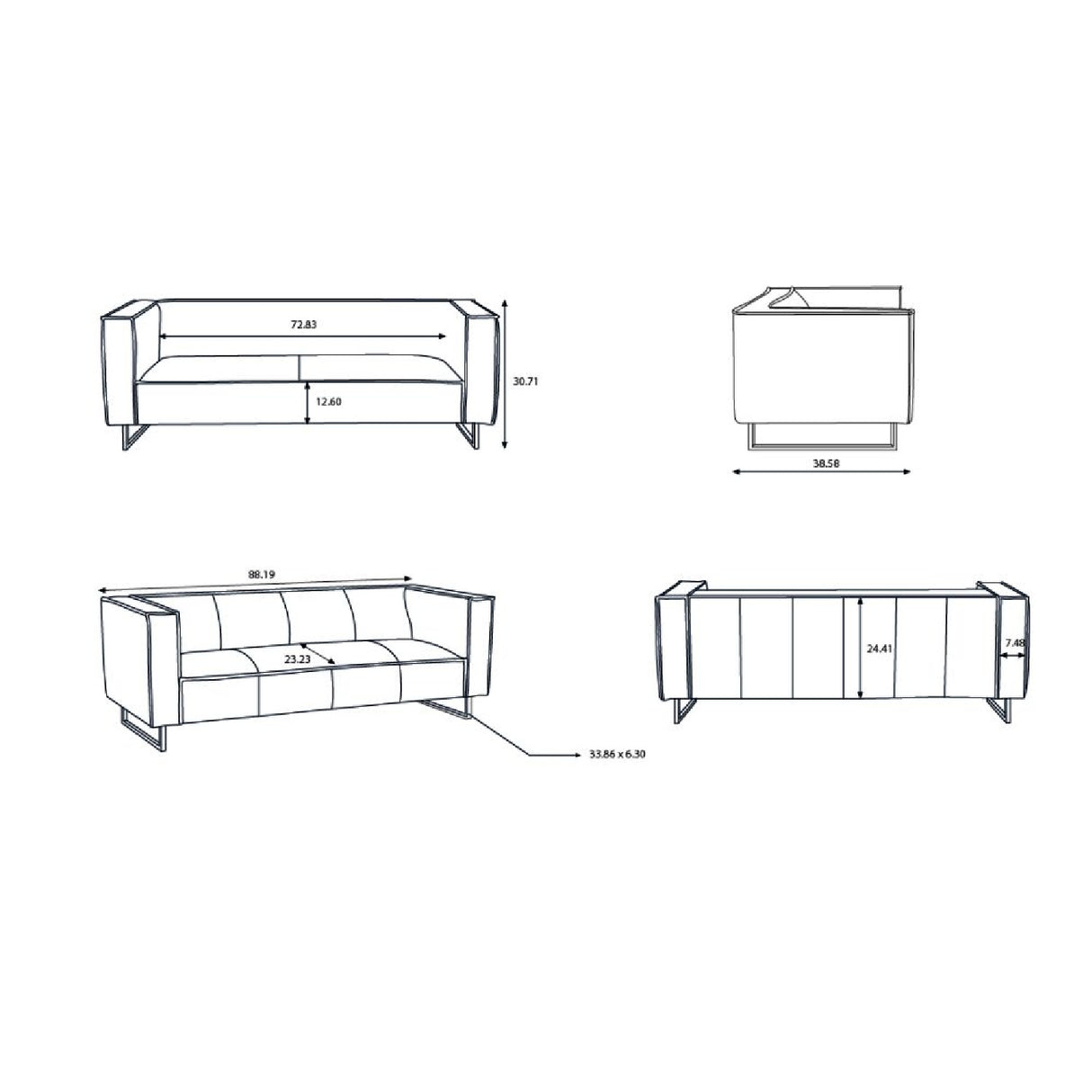Modern furniture - Modern Upholstered Sofa - www.oroa.com | Oroa.com