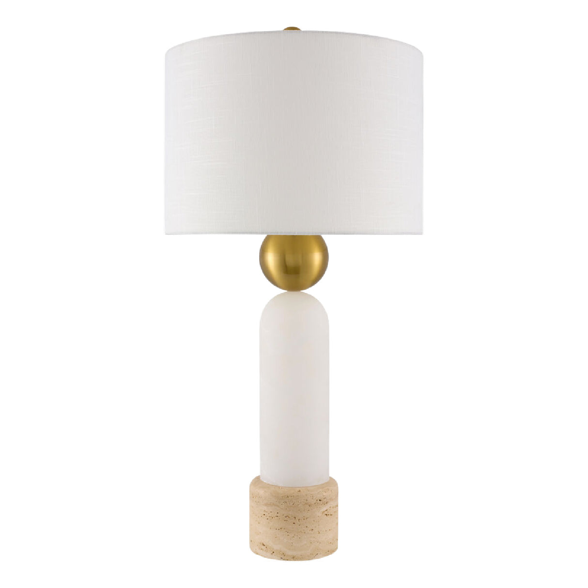 Modern European furniture - White Stone Modern Table Lamp - www.oroa.com | Oroa.com