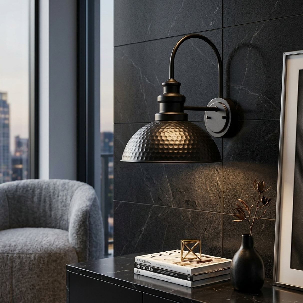 Modern European furniture - Black Iron Wall Lamp - www.oroa.com | Oroa.com